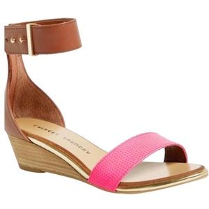 Chinese laundry leather ankle strap sandals